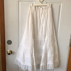 White eyelet long skirt.  White. Never worn!